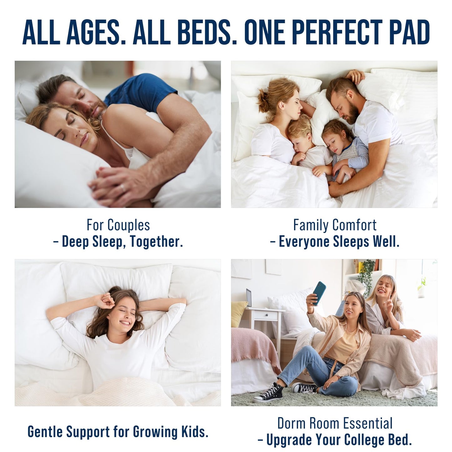 OLANLY King Quilted Fitted Mattress Pad – Soft Pillow Top Mattress Topper, Down Alternative Fill, Cooling Comfort Breathable Mattress Cover, Machine Washable Deep Pocket Mattress Protector, White