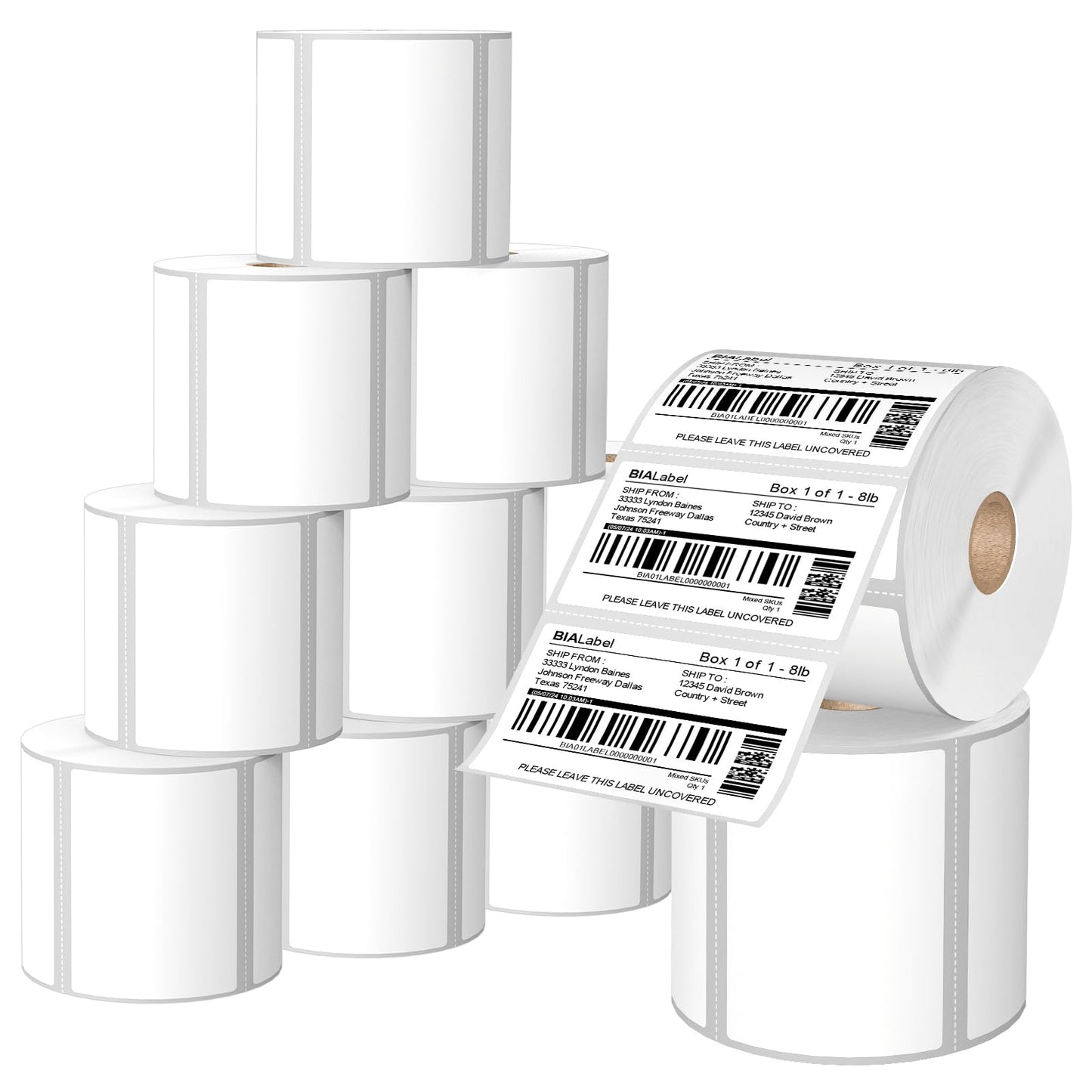 12 Rolls 3" X 2" Barcode Labels, 700/Roll - Direct Thermal Labels Compatible with Zebra & Rollo Printers, BIAlabel