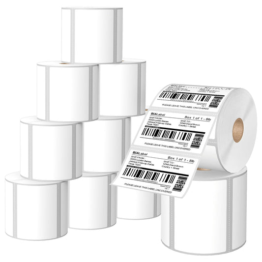 12 Rolls 3" X 2" Barcode Labels, 700/Roll - Direct Thermal Labels Compatible with Zebra & Rollo Printers, BIAlabel