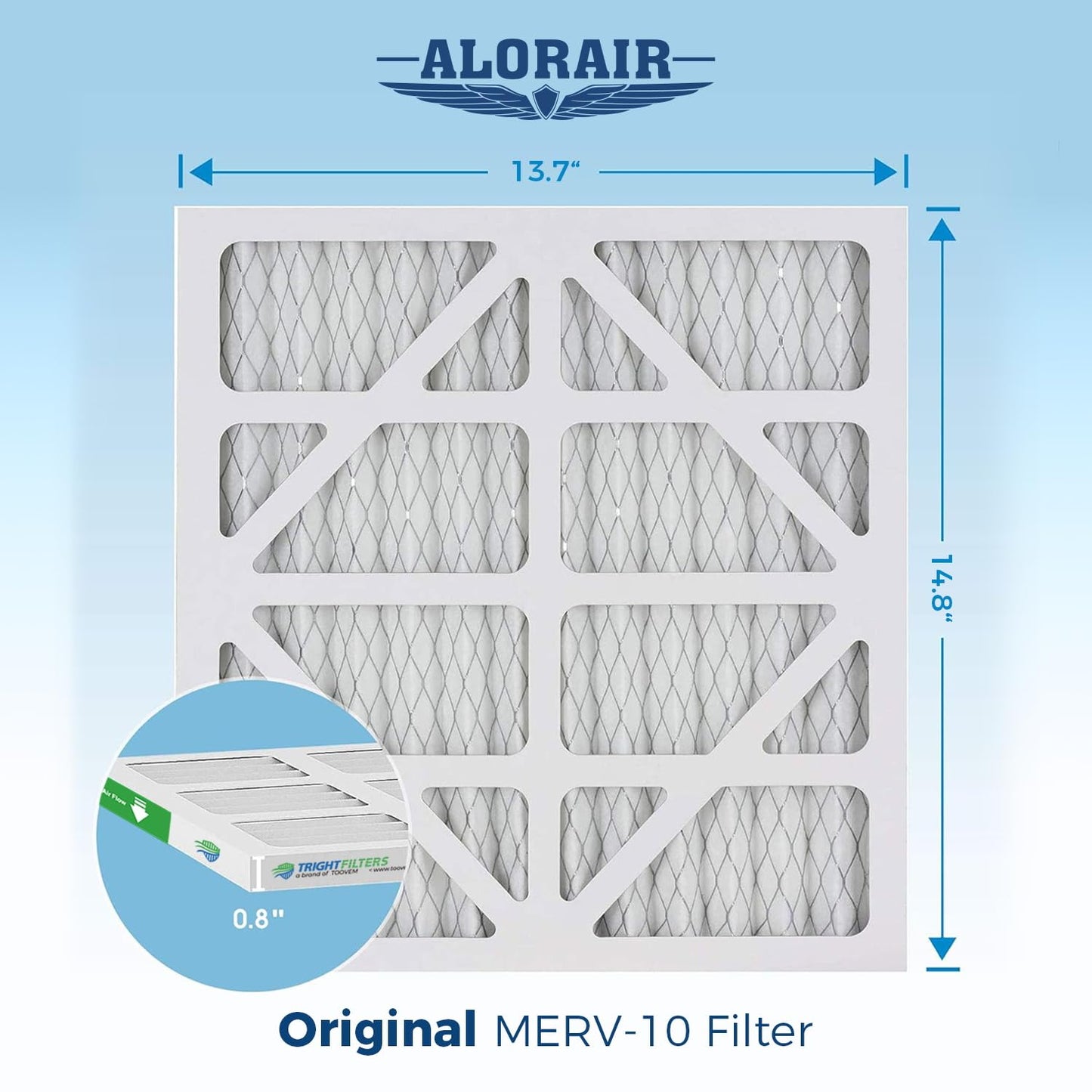ALORAIR MERV-10 Filter Replacement Set for CleanShield HEPA 550 Air Scrubber (Pack of 5)
