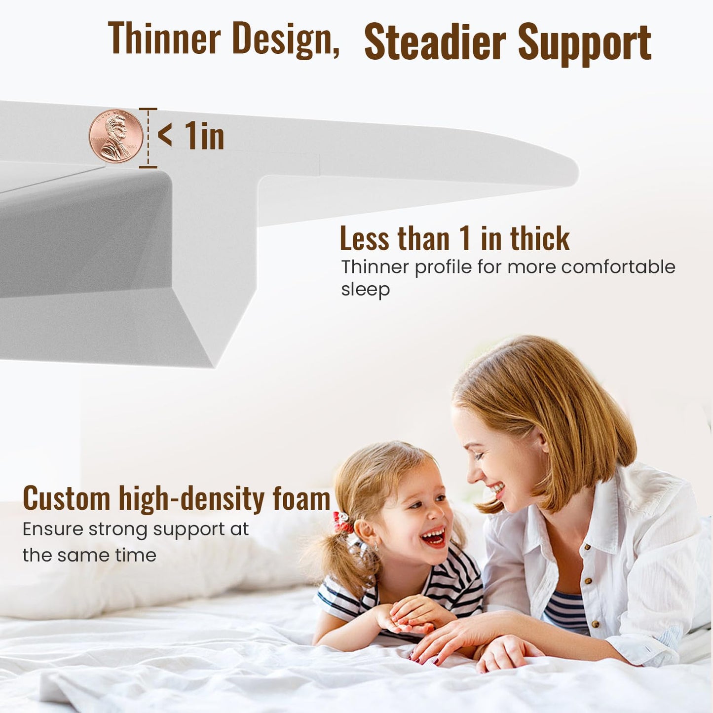 Vekkia 80 x 12 Extra-Wide & Thin Twin to King Converter- Split King Gap Filler (0-3") with Upgraded T-Shaped Design,Washable Cover, Fits Family Beds, Guest Room, Hotel & Vacation Rentals