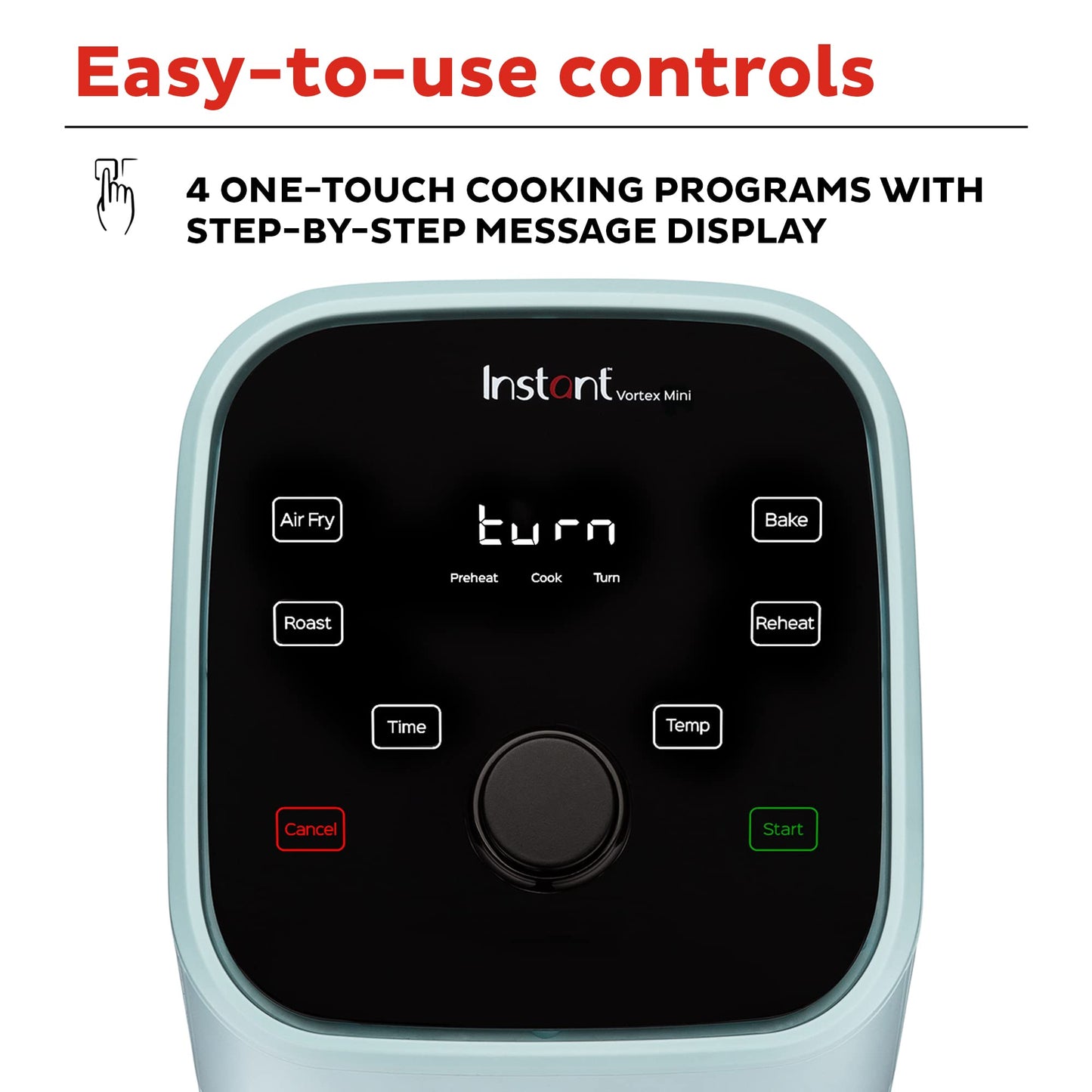 Instant Pot Vortex 2QT Mini Air Fryer,Small Air fryer that Crisps,Reheats, Bakes,Roasts for Quick Easy Meals,Includes over 100 In-App Recipes, is Dishwasher-Safe, from the Makers of Instant Pot, Aqua