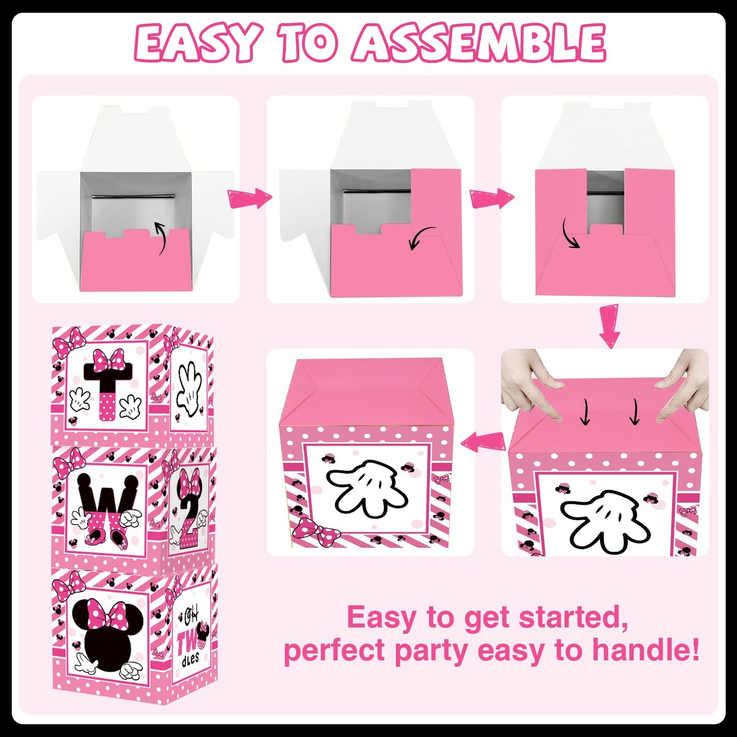 Oh Twodles Birthday Party Supplies Girl, 2nd Birthday Decorations for Girl, 150 Pcs 2 Year Old Party Decorations
