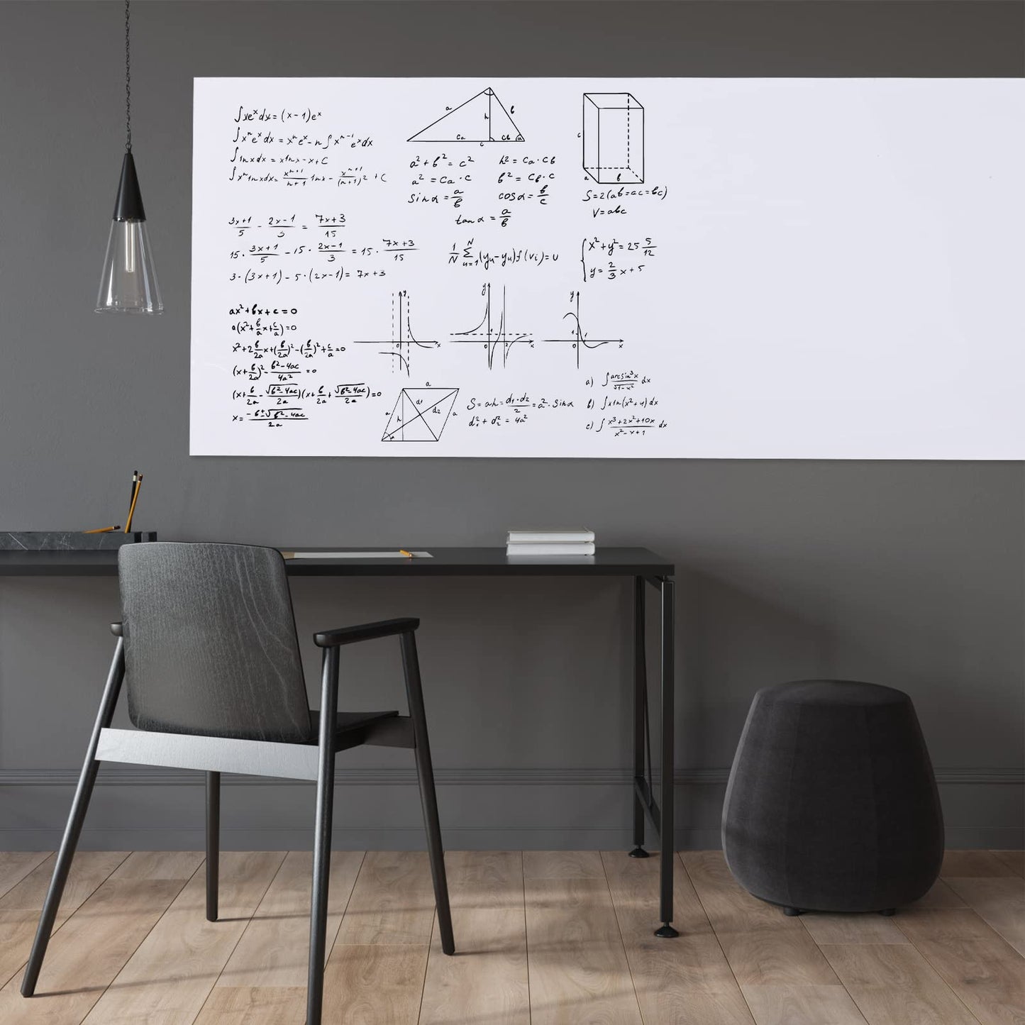 HAMIGAR Whiteboard Sticker for Wall, 48" x 79" Dry Erase Board, Large Peel and Stick Wallpaper, Contact Paper Adhesive with 1 Marker