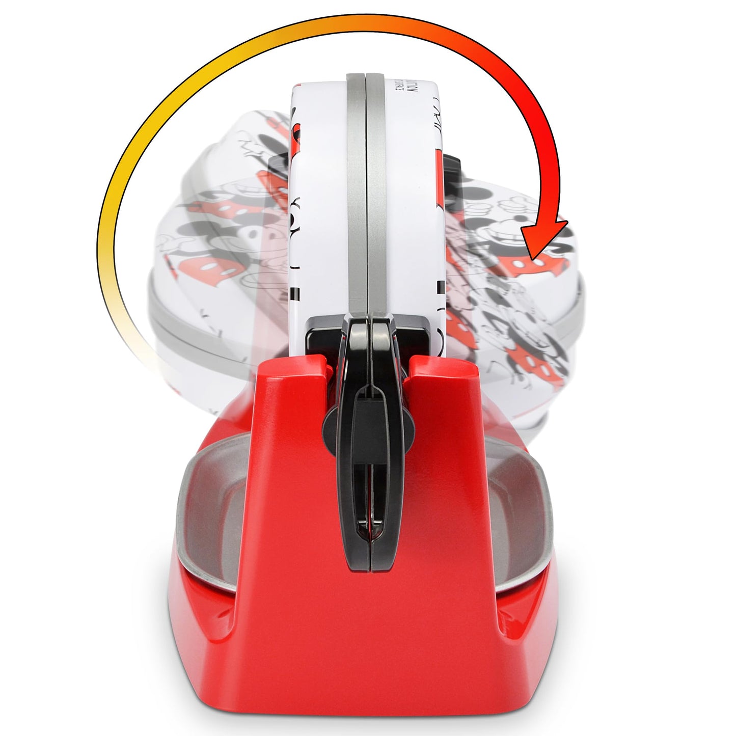 Disney Mickey Mouse Rotating Bubble Waffle Maker by Select Brands - Cute Waffle Maker - With Nonstick Plates & Metal Drip Tray - Makes Single Round Bubble Waffles - Paper Waffle Holders Included