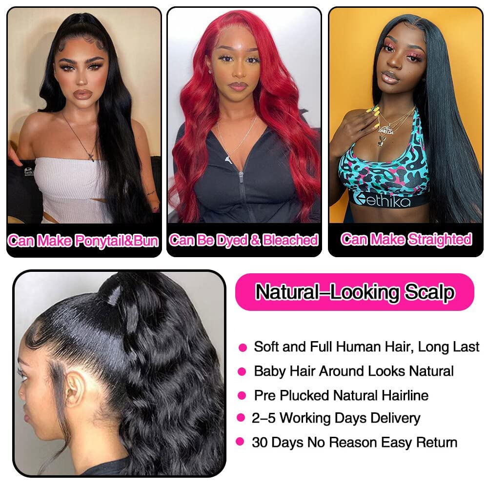 12A Straight Bundles Human Hair (22 24 26 28 Inches, Straight 4 Bundles) 100% Unprocessed Brazilian Virgin Straight Human Hair Bundles Natural Color Raw Hair