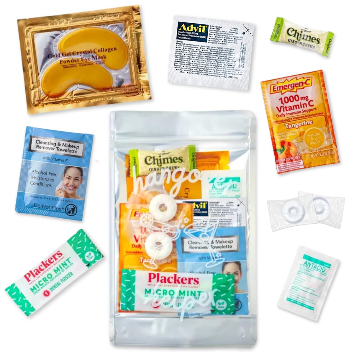 Casey Aileen Party Recovery Kit (10 Pack) Pre Filled Celebration Favors Goodie Bags and Gifts for Bachelorette, Wedding, 21st Birthday, Girls’ Trip and More, 5”x8”