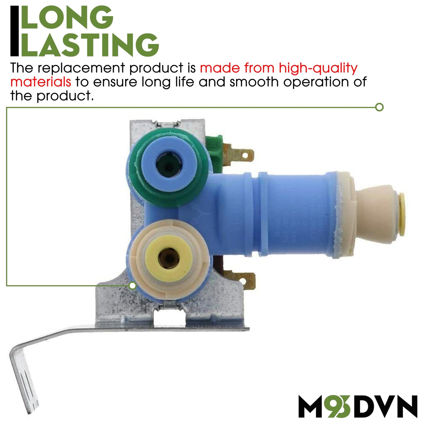 Water Inlet Valve Replacement For Whirlpool WRS325FDAB02 WRS325FDAB04 WRS325FDAT04 WRS325FDAM04 WRS325FDAT02 WRS325FDAB05 WRS325FDAW01 WRS325FDAB06 WRS325FDAM01 WRS325FDAM02 WRS325FDAD02 Refrigerator