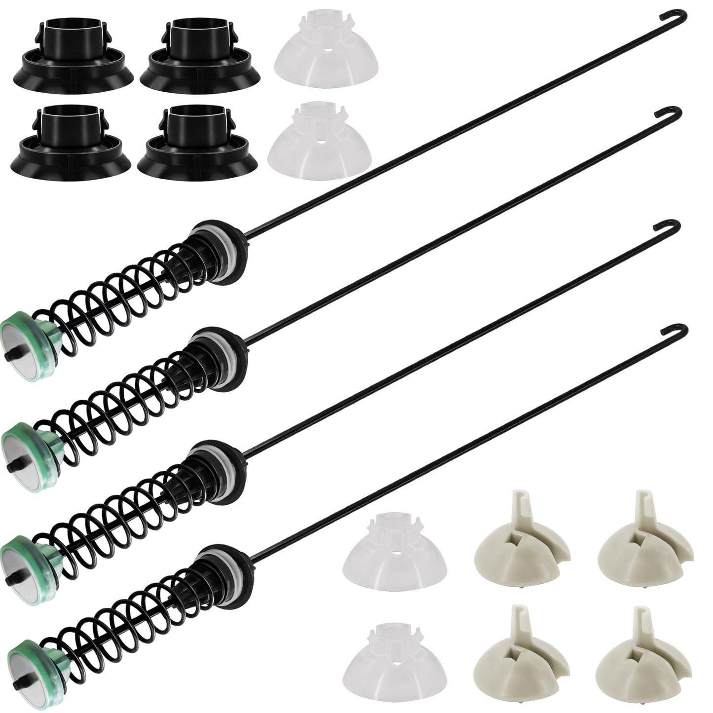 MVWC565FW0 MVWC565FW1 Washer Suspension Rod Kit Fit for May-tag Bravos XL Washing Machine MVW4505MW1 MVWX655DW0 MVWX655DW1 MVW4505MW1 MVW4505MW2 MVW5035MW0 MVW5035MW1 MVW5035MW2 MVWC555DW0 MVWC555DW1
