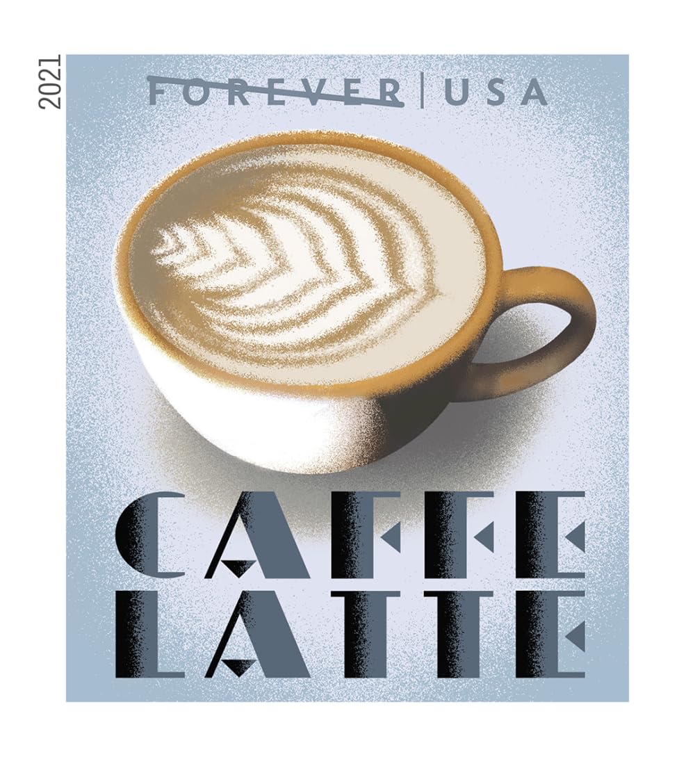 USPS Espresso Drinks First Class Forever Postage Stamps 2 Books of 20 Coffee Caffe Latte Cappuccino Birthday Anniversary Wedding Celebrate (40 Stamps)