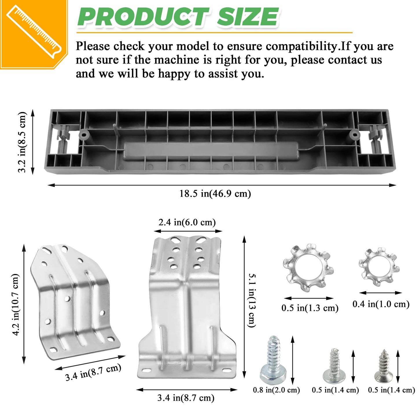 UPGRADED SKK-8K & SKK-7A Stacking Kit Fit for Samsung Washer & Dryer 27 Inch Front Load Laundry by Techecook - Samsung Stackable Washer Dryer Kit Including All Parts - Replace for SK-5A SK-5AXAA