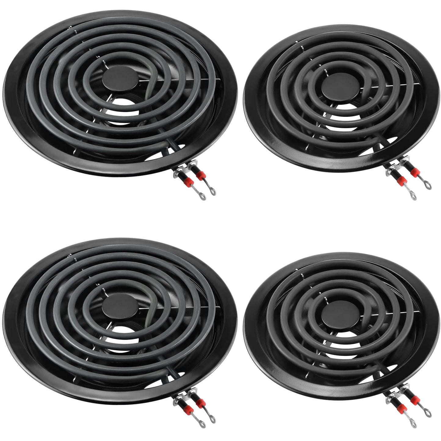 Electric Stove Burner Drip Pans 318067041(6")318067051(8") Replaces 5304430149 5304430150,Electric Stove Burner MP15YA(6") MP21YA(8") Compatible for Frigi-daire Ken-more Cro-sley Tap-pan etc by MIFLUS