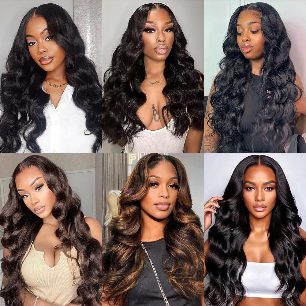 12A Human Hair Bundles with Closure 20 22 24 with 18 Inch Brazilian Body Wave Bundles Human Hair with Closure 100% Unprocessed Virgin Human Hair Weave 3 Bundles Deals with 4x4 HD Lace Closure