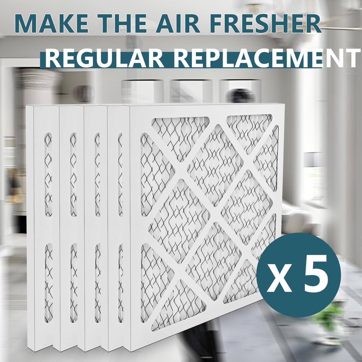 5-Piece Pre-Filter HEPA 500, Compatible with MOUNTO HEPA 500 / Dri-Eaz HEPA 500 Scrubber Air Purifiers and Protective Pre-Filter, MERV 13 Air Filtration System