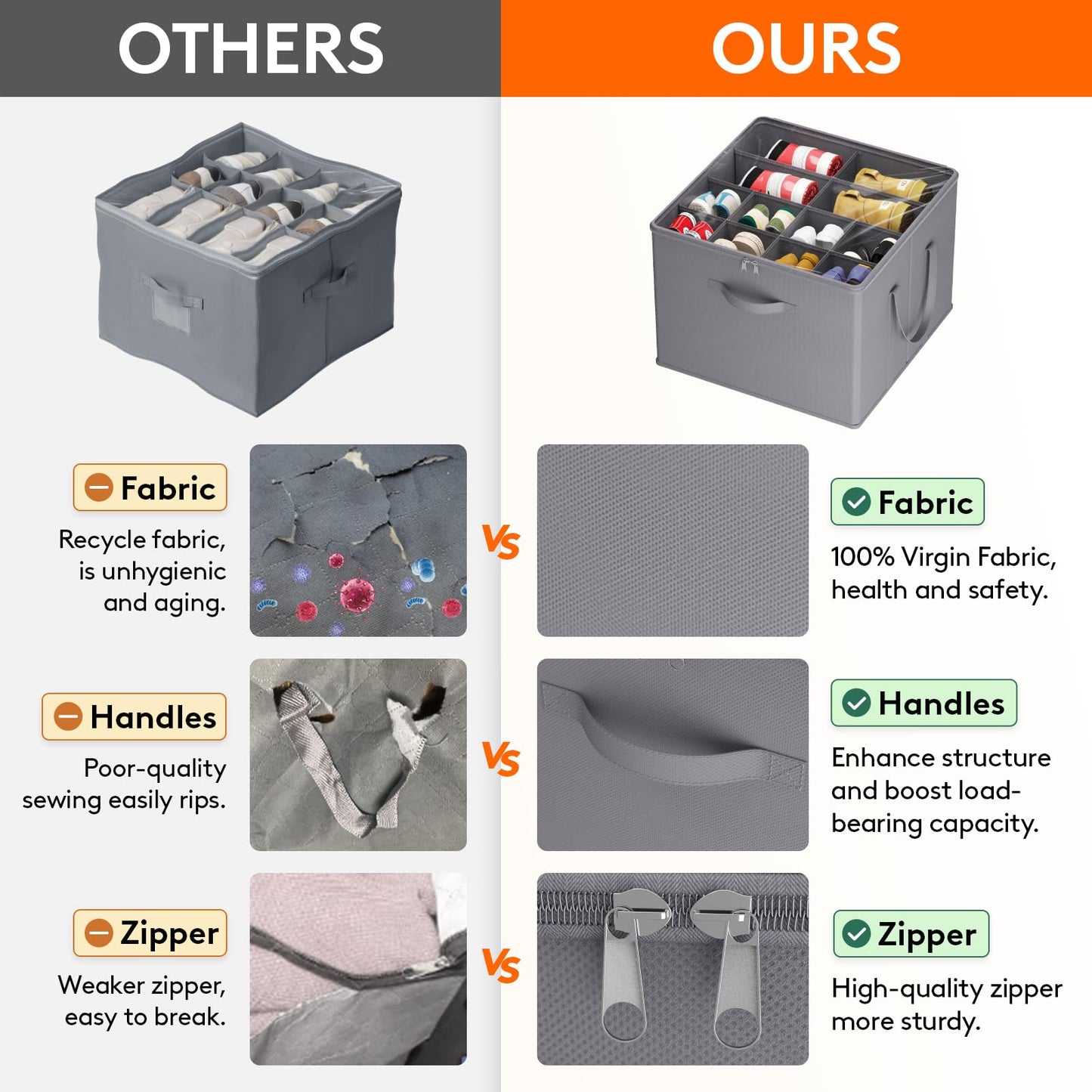 Lifewit Shoe Storage Organizer for Closet, Fabric Large Shoe Box Storage Containers with Clear Cover, Foldable Bins for Boots Heels Sneakers Fits 24-32 Pairs (Each 12-16 Pairs) 2 Pack Gray