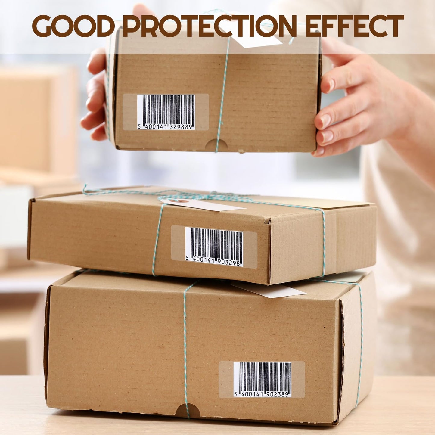 Zonon 5000 Pcs Label Protector Back to School Clear Labels Stickers Wafer Seals Waterproof Labels Library Supplies for Protecting Barcodes, Numbers and Stickers (3.15 x 1.18 Inch,Rectangle)