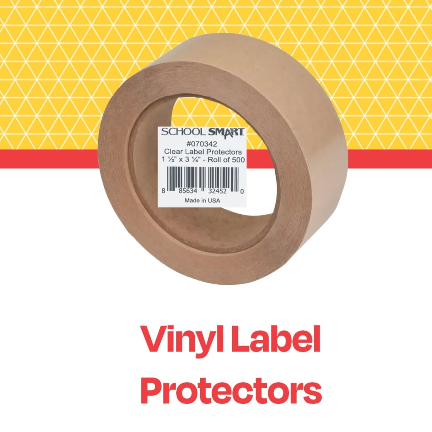 KAPCO - LP009 Kapco Film Labels, 1-1/2 x 3-1/4 Inches, Clear, 500 Pack - 70342