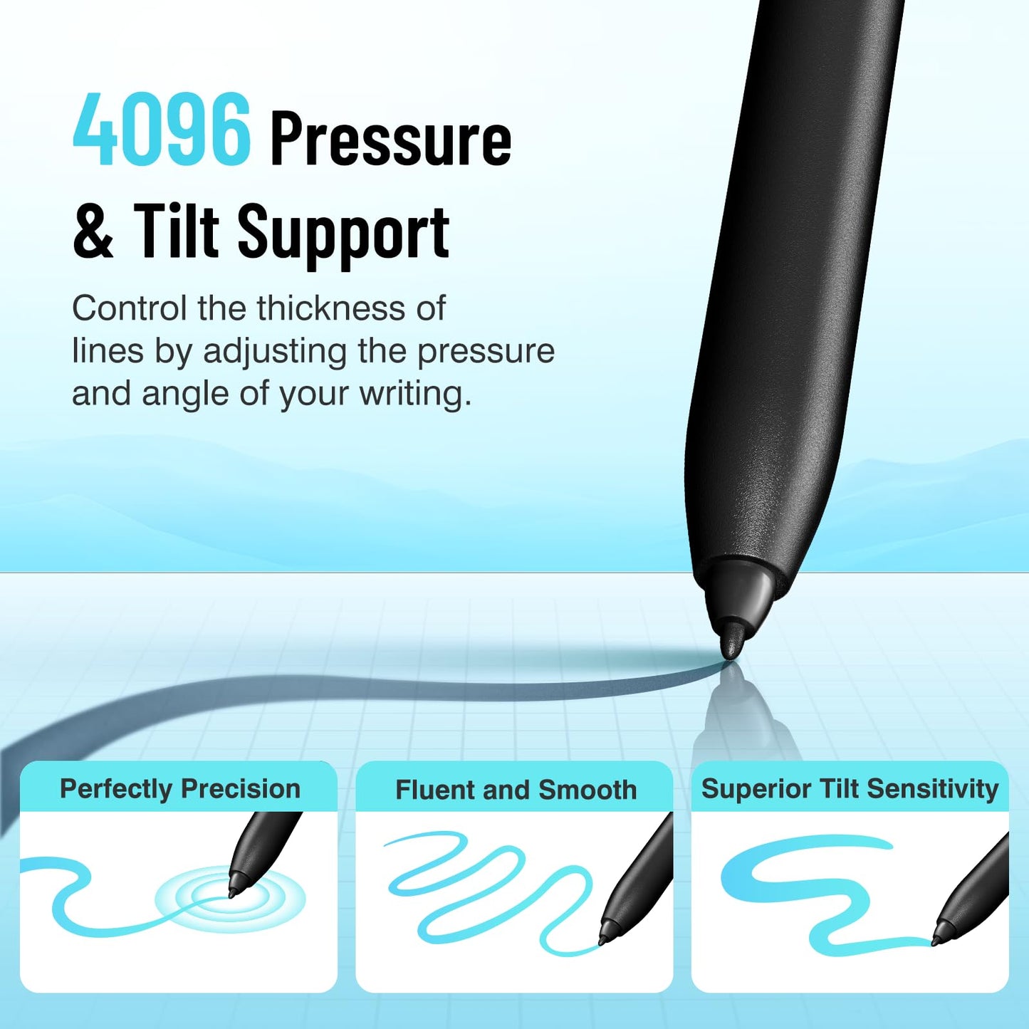 Magnetic Stylus Pen for Remarkable 2 Pen with Eraser, Digital Replacement Pen for Remarkable 2 Stylus Alternative Marker Plus, 4096 Pressure Sensitivity, Palm Rejection, Tilt Support with 5 Pen Tips