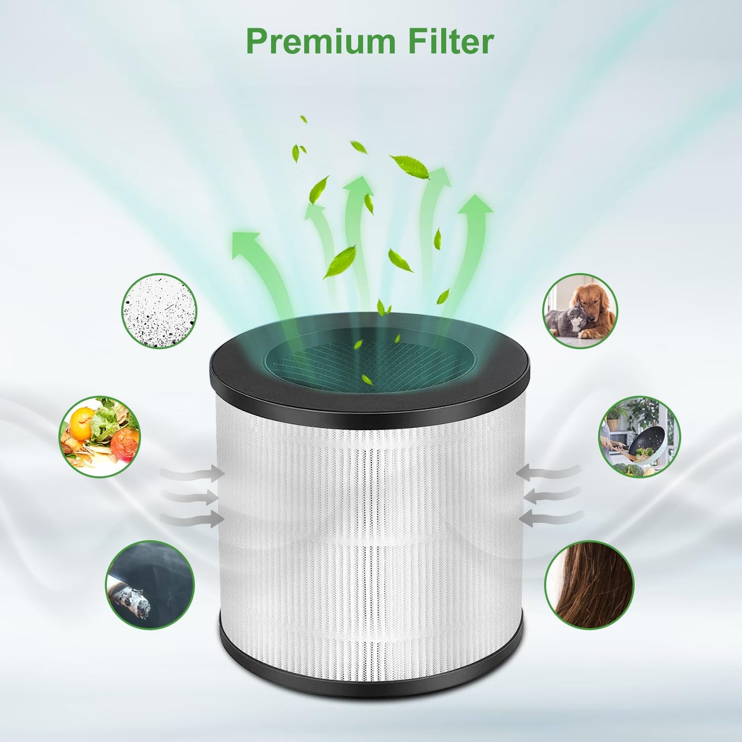 NXBHG 2 Pack Model 14 Replacement Filter for MA Air Puri-Fier Models 14/14B/14W, 3-in-1 Contains Pre-Filter and Activated Carbon Fi-lterr
