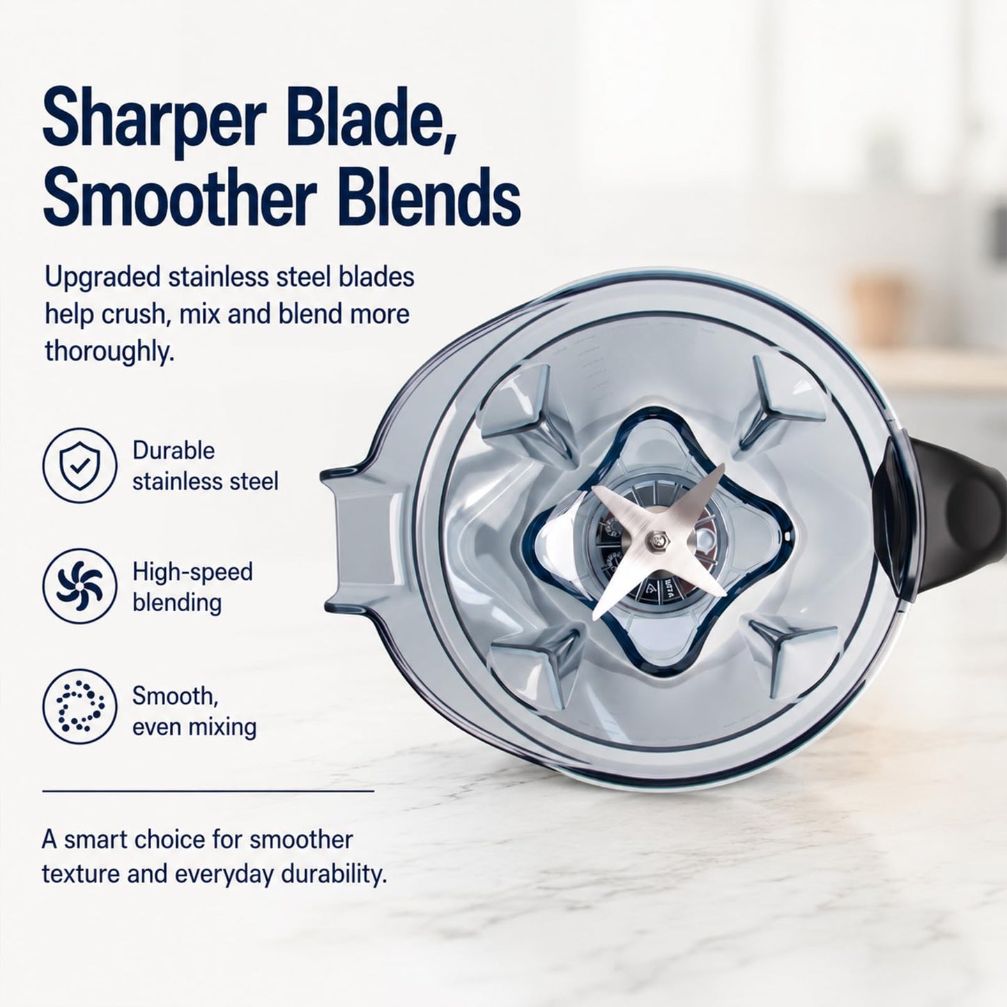 64oz Low-Profile Blender Pitcher Compatible with Vitamix 5200/7500/5000/6300/750/E310/VM0102/VM0103/VM0197- BPA-Free Container Jar Cup for Classic & Explorian Series Etc