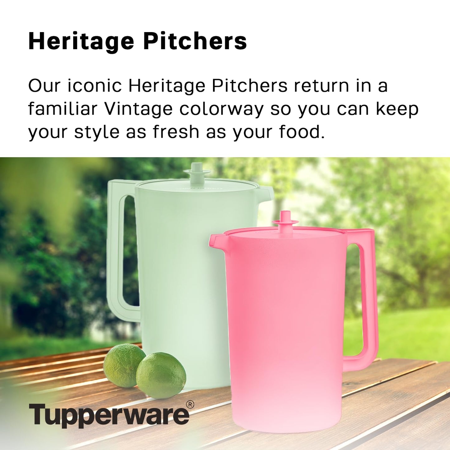 Tupperware Heritage 1 Gallon Pitcher in Mint, Dishwasher Safe and BPA Free