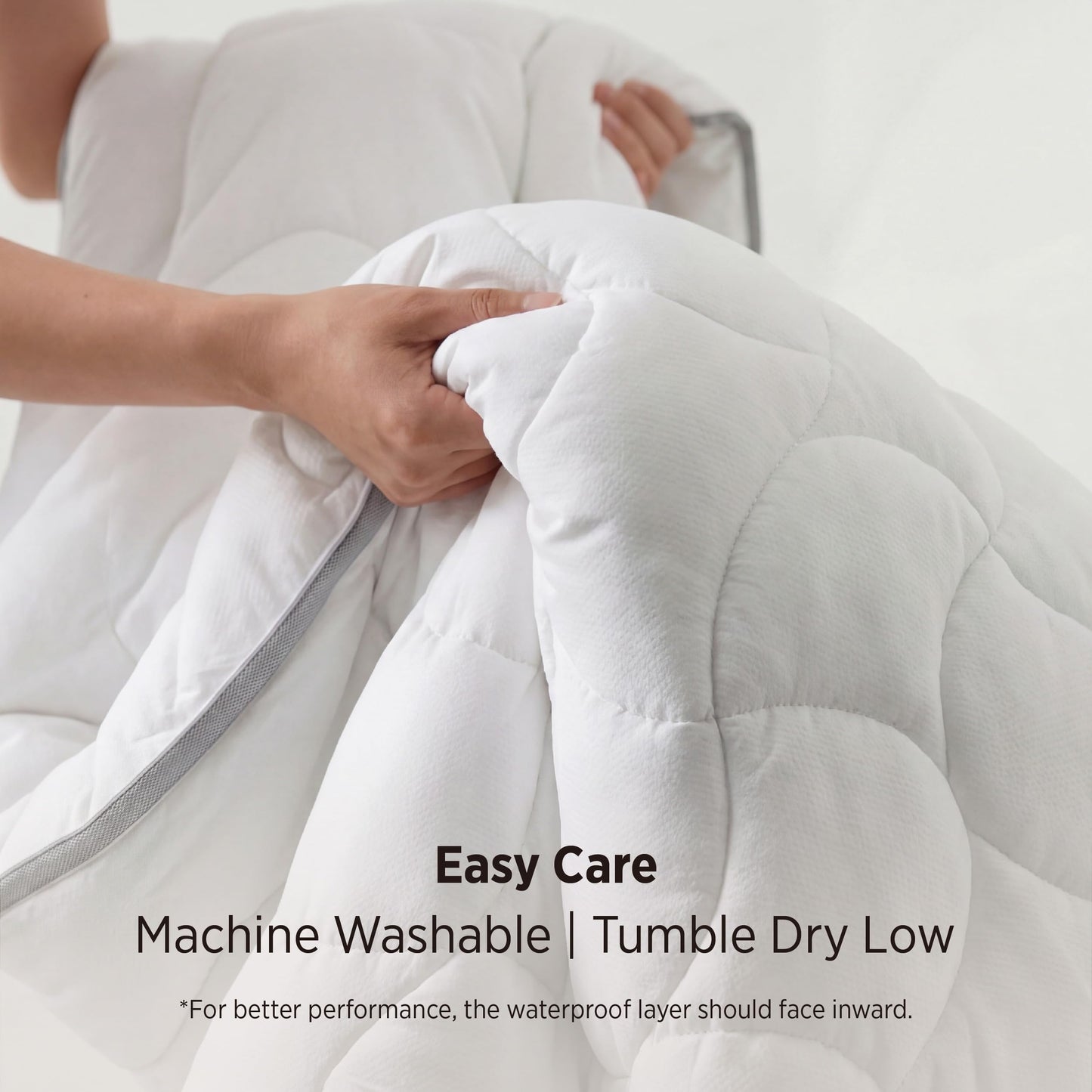 Bedsure Pillow Top Mattress Topper Queen-Waterproof Mattress Protector with 8-21 Inches Deep Pocket, 800 GSM Extra Thick Mattress Topper Queen Size Bed, Soft Cover Bed Topper for Home, Hotel - White
