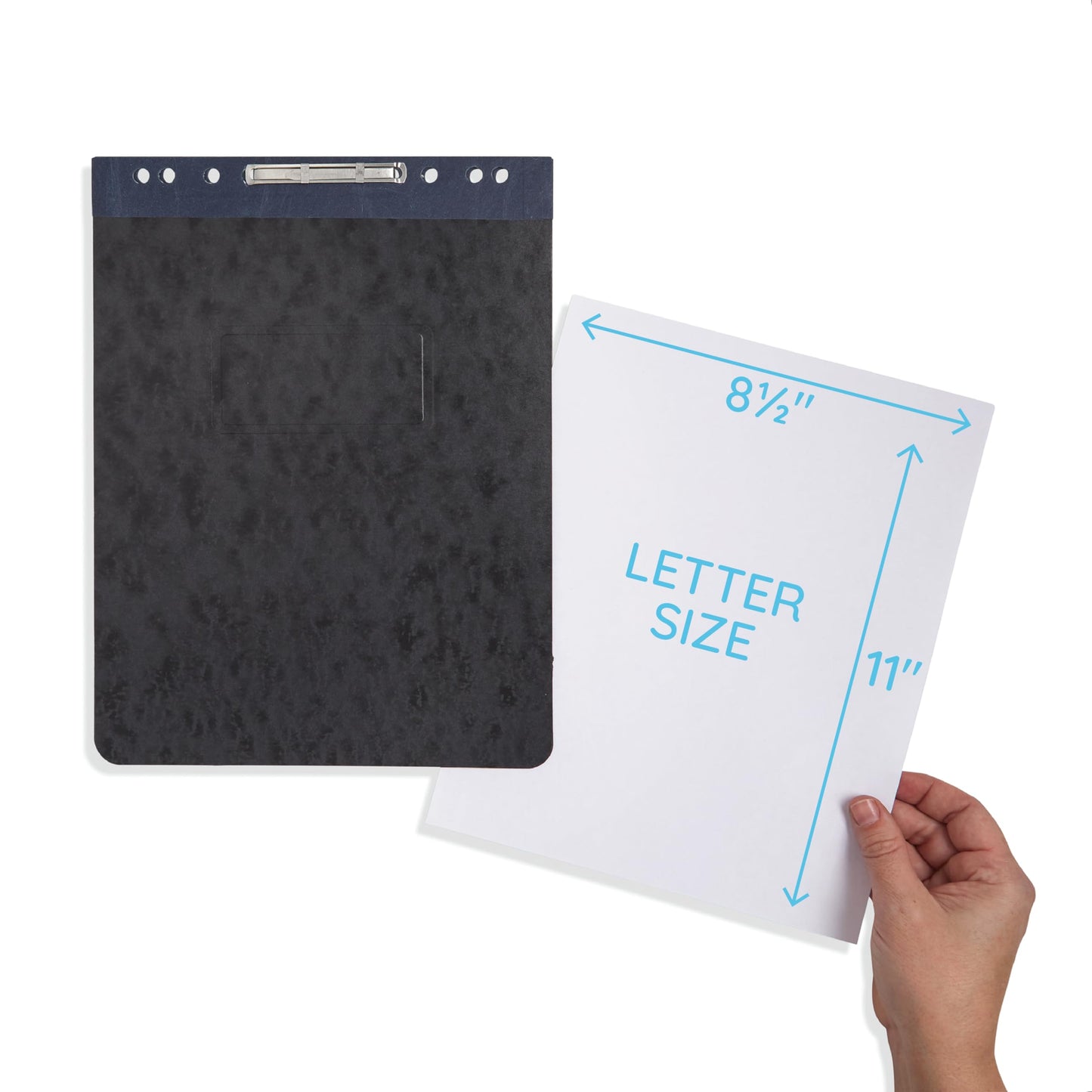 25 Blue Summit Supplies Report Covers with Sliding Bar Fastener - Black Pressboard Report Covers, Letter Size, Durable 2'' Capacity Business Report Covers