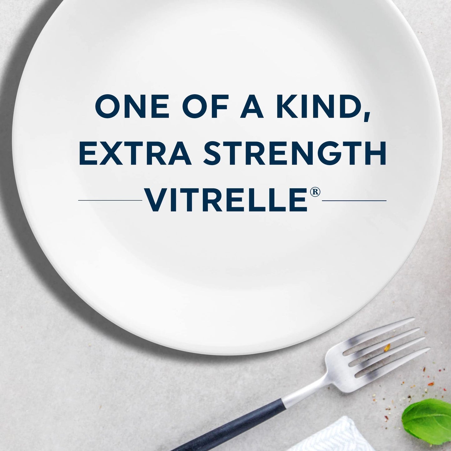 Corelle Vitrelle Salad Plates Set Triple Layer Glass and Chip Resistant, 9-Inch Lightweight Round Plates, Portofino, Caspian, 6-Piece