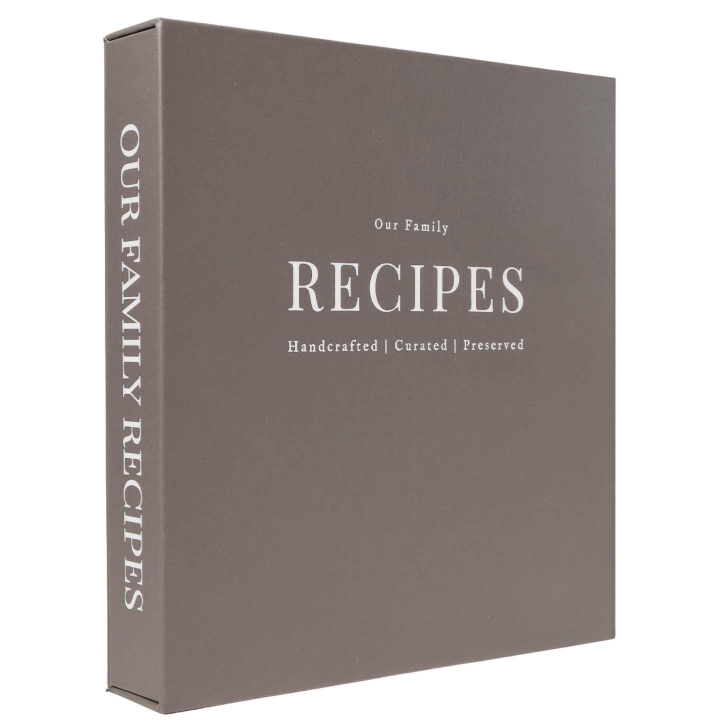 Klavas Collective Blank Cookbook to Write in Your Own Recipes - Linen Hardcover Spiral Recipe Book with Photo Pages & Pocket, Heirloom Family Keepsake Gift