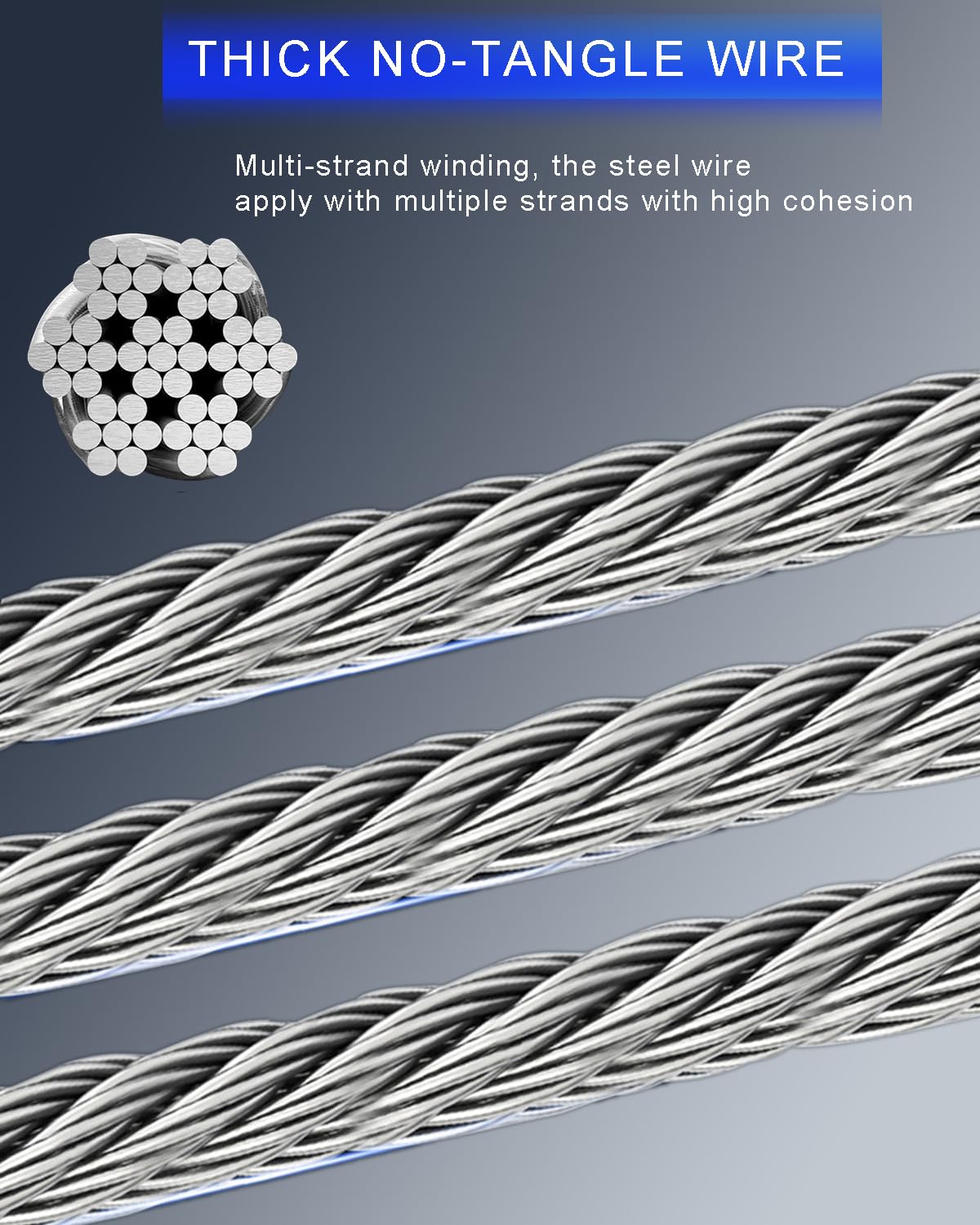 11FT RTOVZON Self Retracting Lifeline, Fall Arrest Fall Protection Dual Alloy Steel Hook Steel Wire Rope Heavy Duty Retractable Lanyard, Roofing Lifeline, SRL, Safety Lanyard