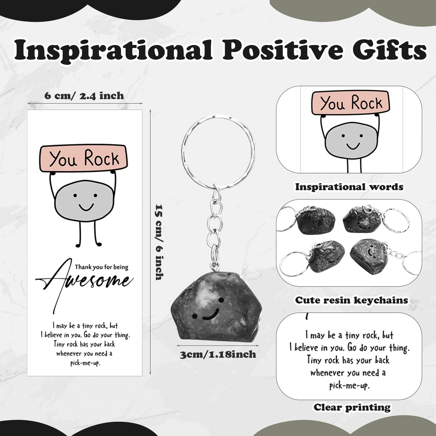 Sayglossy 50 Set Teacher Appreciation Inspirational Gifts Bulk You Rock Gifts Pens Sets Motivational You Rock Ballpoint Pens Keychain Bookmark Office Gift for Team Employee Staff Nurse Appreciation