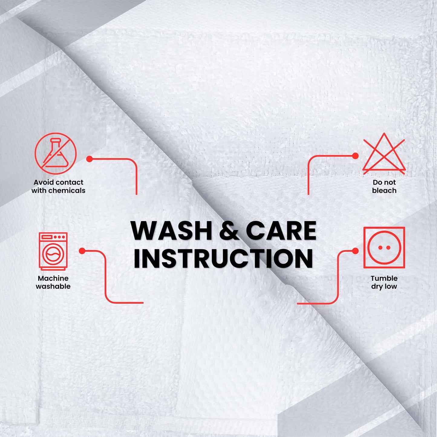 Infinitee Xclusives White Hand Towels for Bathroom - Set of 6 (16x28 inches) 600 GSM, 100% Cotton Ultra Soft, Quick Drying, Hotel Quality Hand Towel Set (Brilliant White, Hand Towels)
