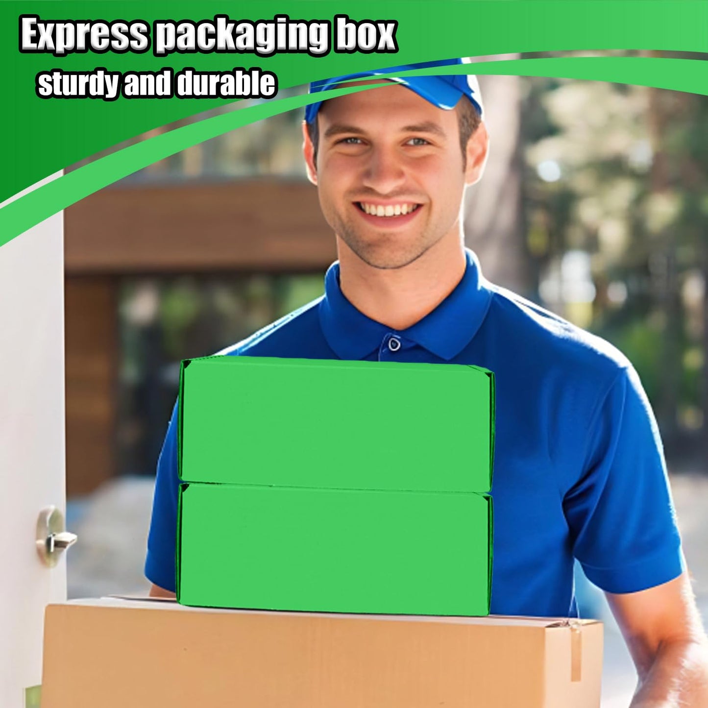 Small Shipping Boxes, 50 Pack Cardboard Box Corrugated Mailer Boxes Small Corrugated Boxes For Shipping Packaging Craft Gifts Giving Products, 6 x 4 x 1.6 Inches (Grass Green)