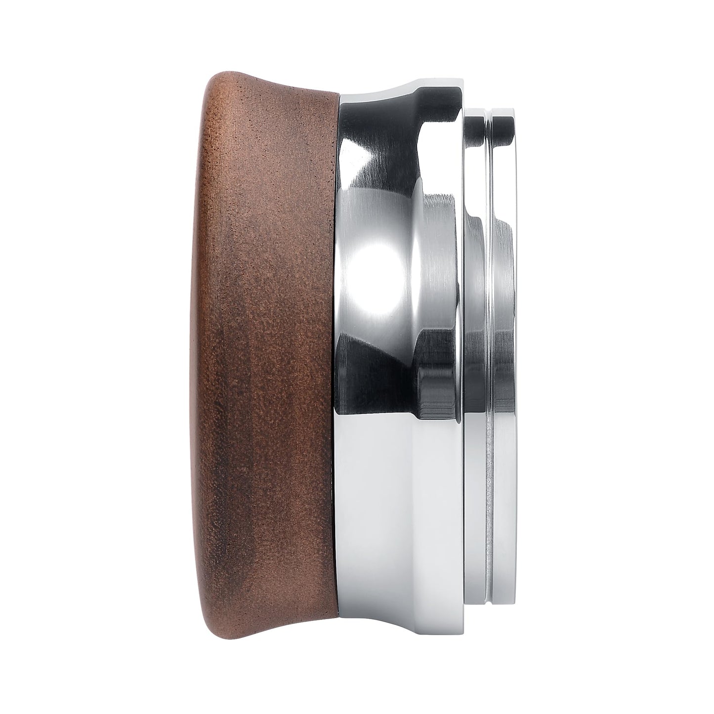 Normcore 53.3mm Espresso Palm Coffee Tamper, Espresso tamper With Flat Base, Heavy Duty Coffee Tamper With Genuine American Walnut Wood, Adjustable Depth Height Fits 54mm Breville Sage Machines