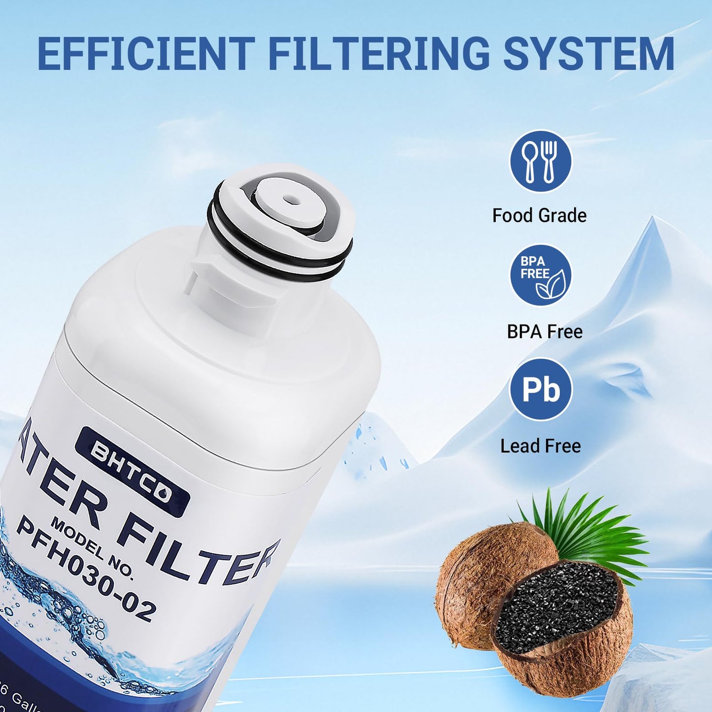 Water Filter for Samsung RF23BB8600QLAA/ RF30BB6600QLAA/ RF30BB660012AA/ RF30BB6200QLAA/ RF29BB8600QLAA/RF29BB860012AA/ RF30BB620012AA Refrigerator Replacement - 4 PCS