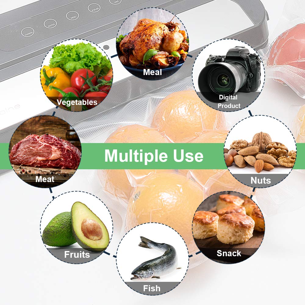 ATSAMFR 200 Count Gallon11x16Inch Vacuum Sealer Food Bags with BPA Free,Heavy Duty,Great for Vac Storage or Sous Vide Cooking