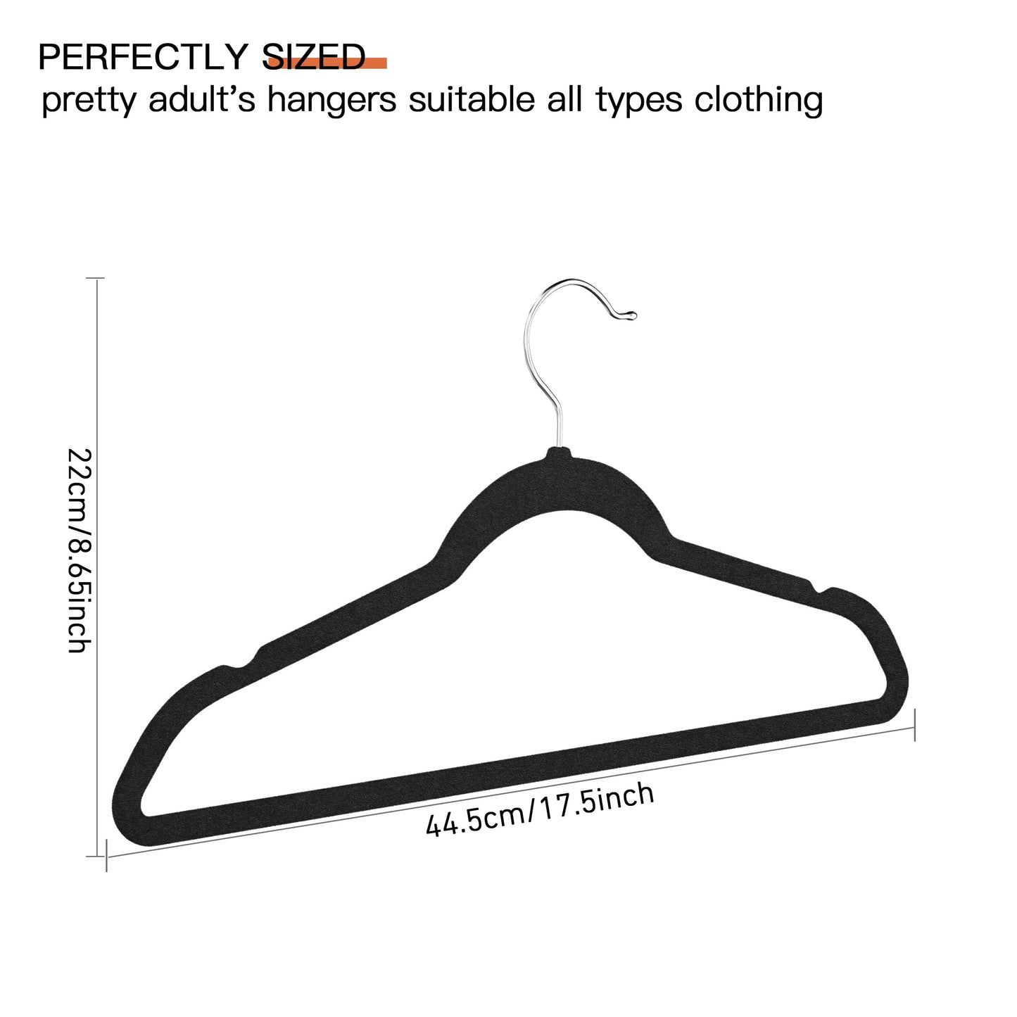 MLKJHHI Black Velvet Hangers 60 Pack, Slim Space Saving Suit Hangers for Closet Organizer, Rotating Silver Hook, Non Slip Clothes Felt Hanger Heavy Duty for Coat,Shirt, Pants, Camisole, Dress