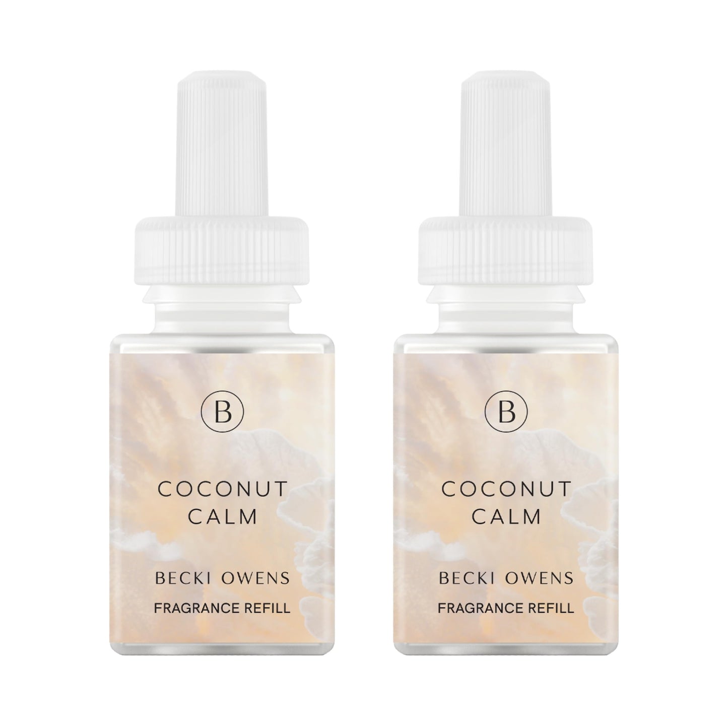 Pura & Becki Owens Home Scent Refill - Smart Home Air Diffuser - Up to 120-Hours of Luxury Fragrance per Refill - Spring & Summer Fragrance - 2 Pack, Coconut Calm
