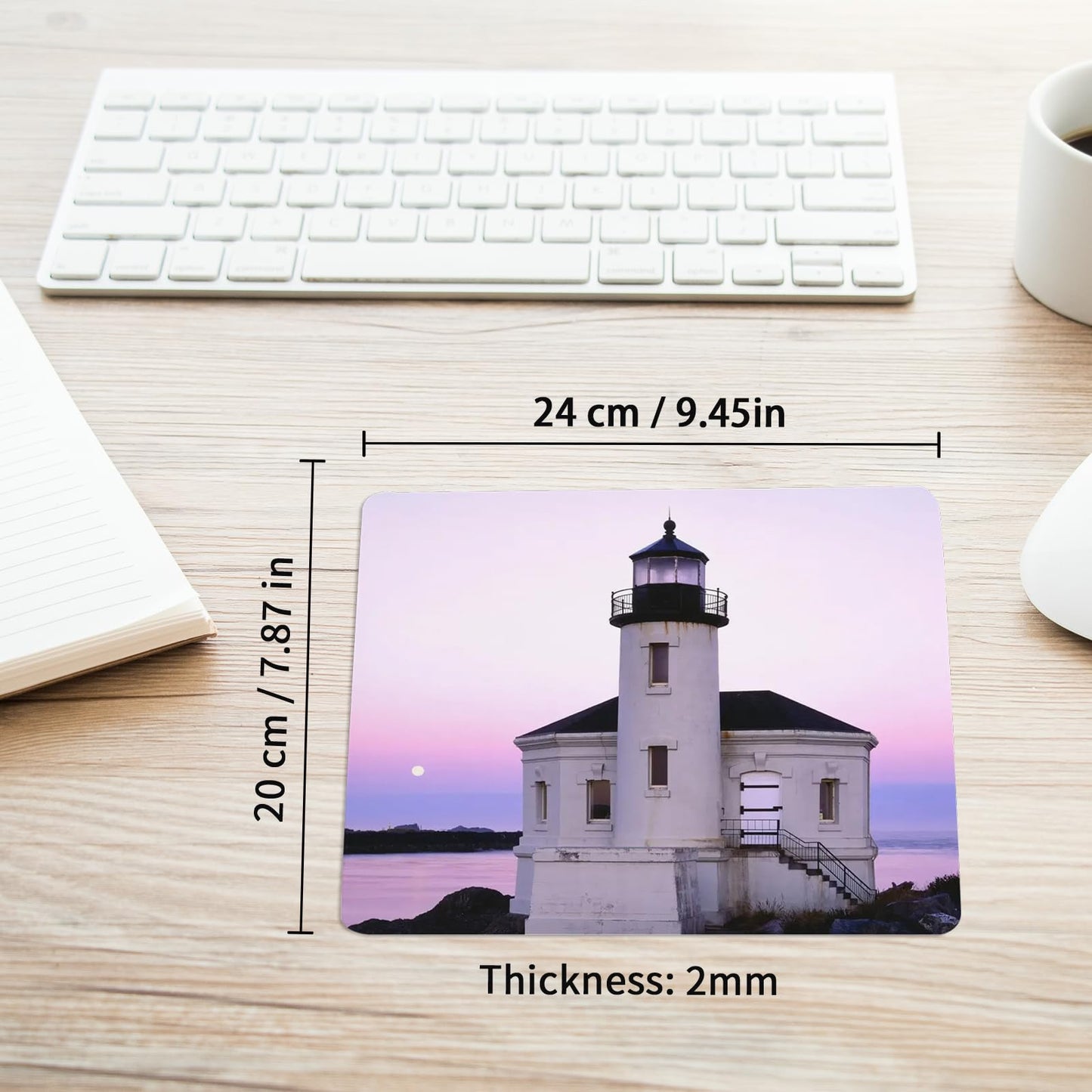 100 PCS White Mouse Pad for Heat Transfer, Bulk Mousepad for Heat Press Printing Crafts Custom Photos Non Slip Bottom 24x20x0.2CM