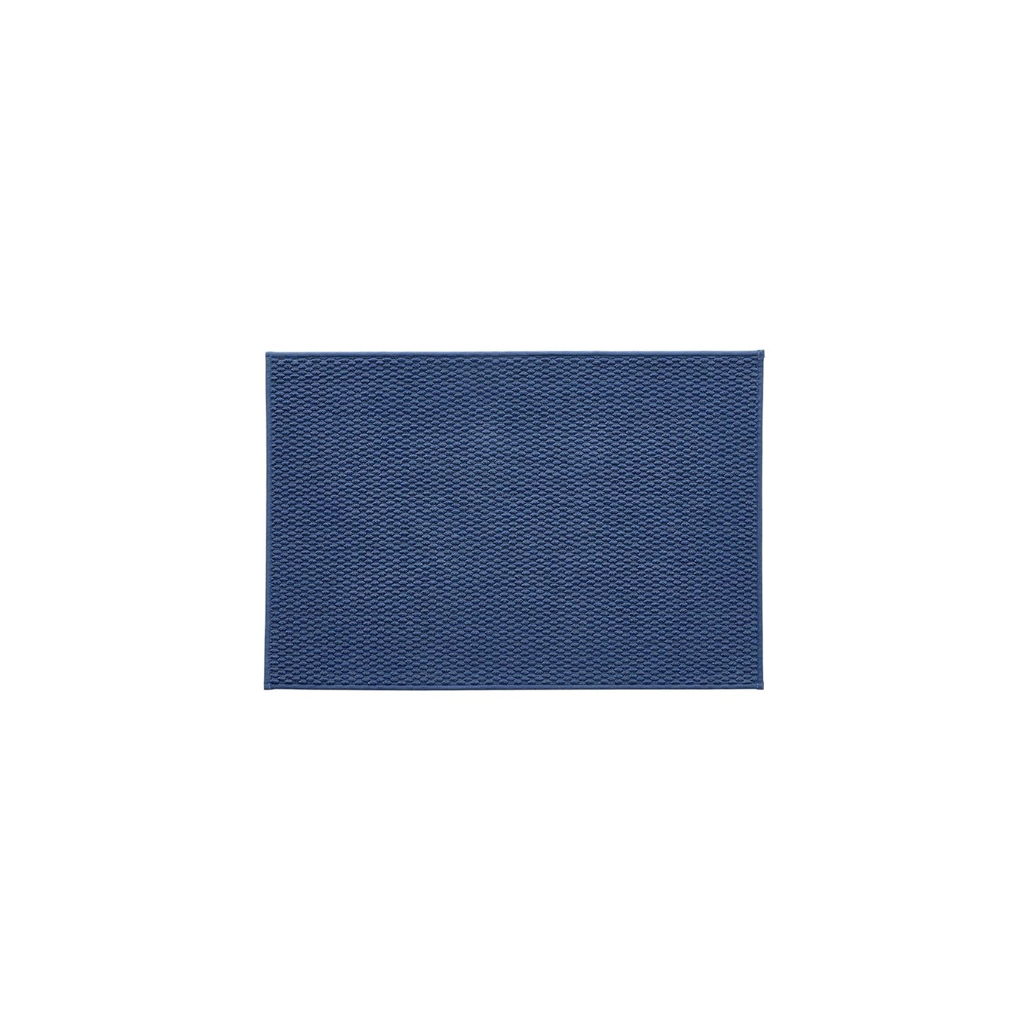 TYUU Bathroom Rugs Non Slip Washable, Super Absorbent Thin Bath Mat Quick Dry Low Pile Bathroom Rug, Navy Blue 24"x36"