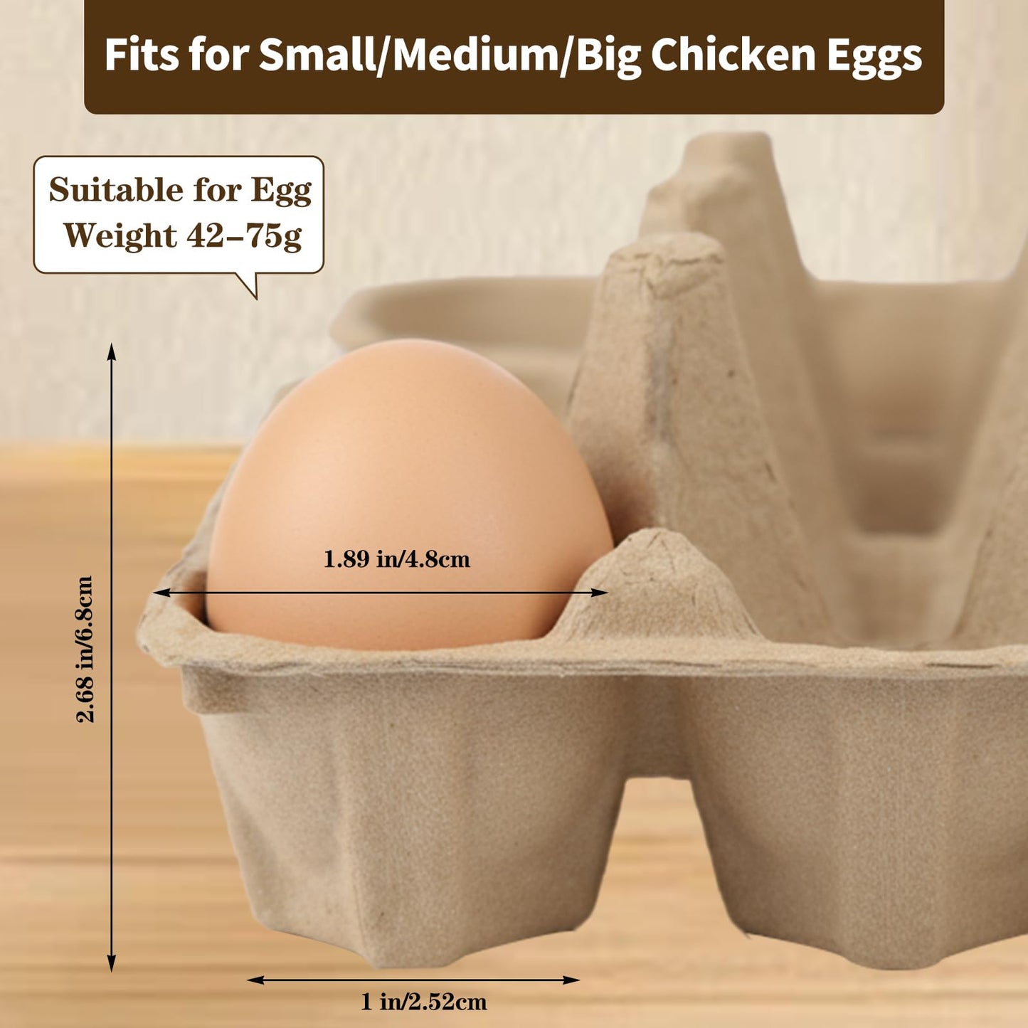DecarDamai 30 Pack Egg Cartons 18 Count - 3x6 Grids Egg Cartons for Fresh Eggs, Sturdy Cardboard Eggs Storage Containers for Household, Kitchen, Farm, Market