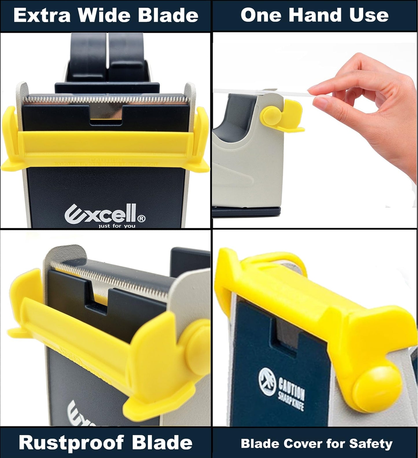 MDJ Excell Premium Steel 3 inch Core Metal Multi-Roll Desktop Tape Dispenser for Masking, Packing, Shipping, Packaging, Heat Transfer and Painter (3-inch Wide)