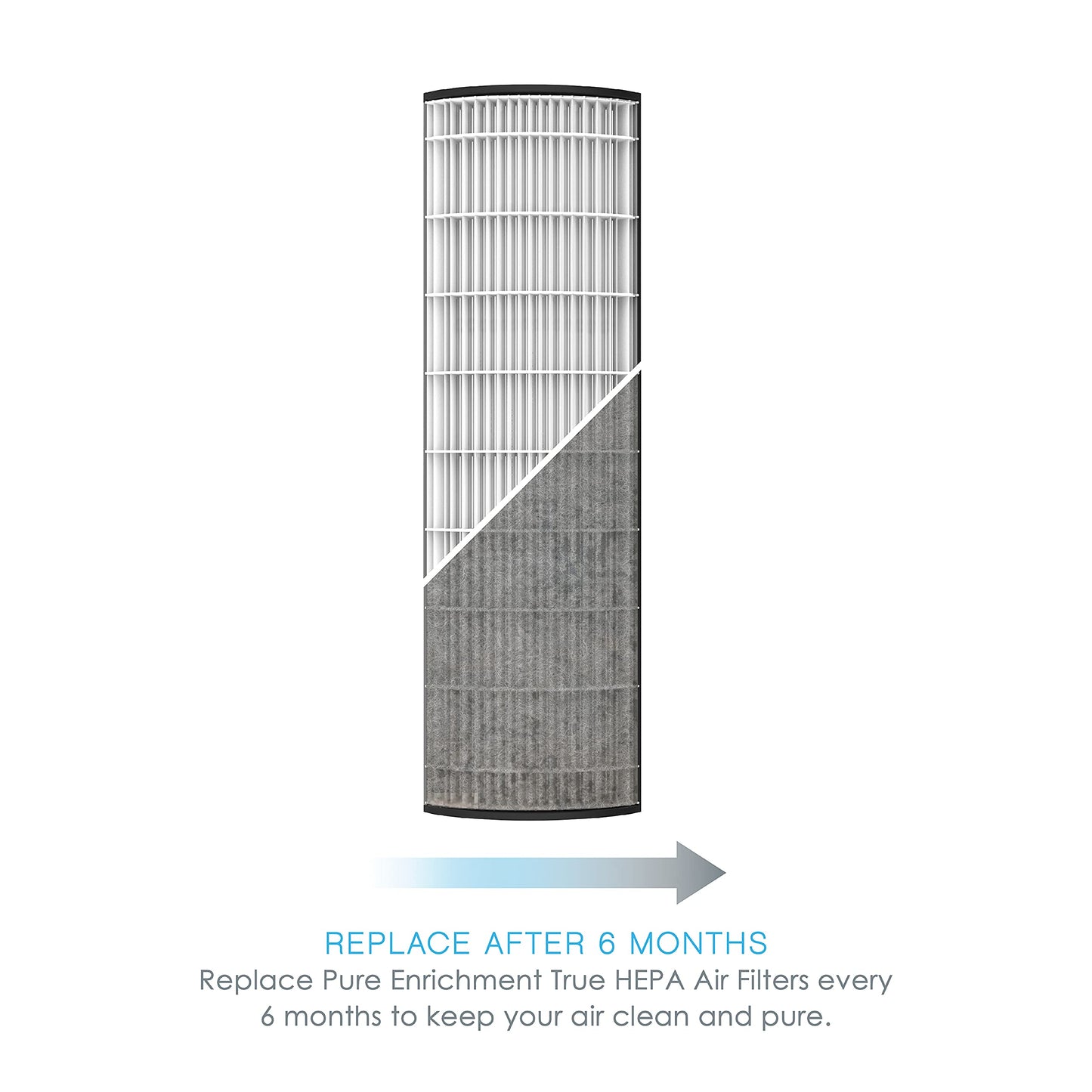Pure Enrichment® Genuine 2-in-1 True HEPA Replacement Filter for the PureZone™ Elite 4-in-1 Air Purifier - 2 Pack (PEAIRTWR)