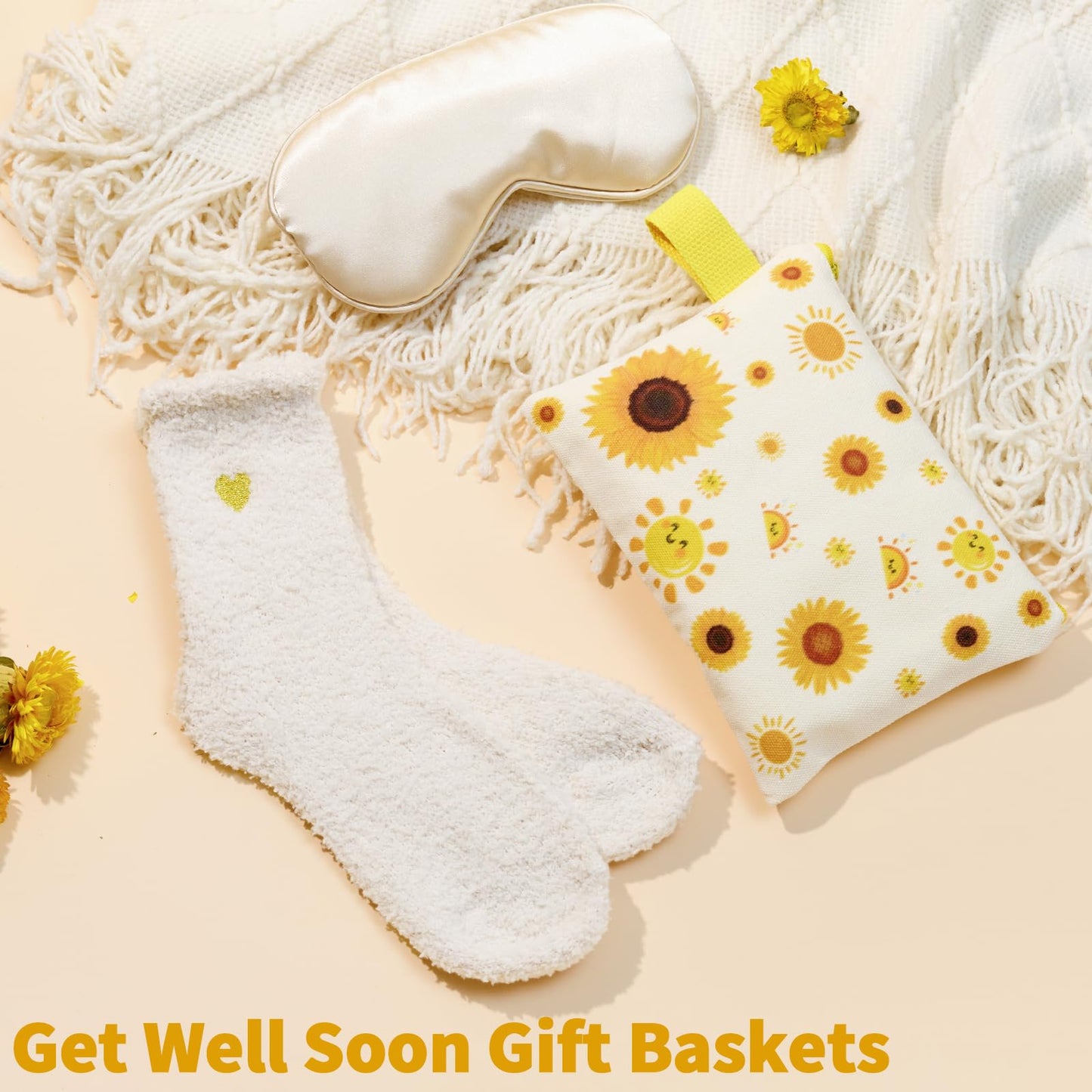 Self Care Gifts for Women - Sending Sunshine Care Package with Blanket, Get Well Soon & Thinking of You Gifts | Unique Sunflower Thank You Gift Box for Wife, Her, Girlfriend, Mom, Sister, Daughter