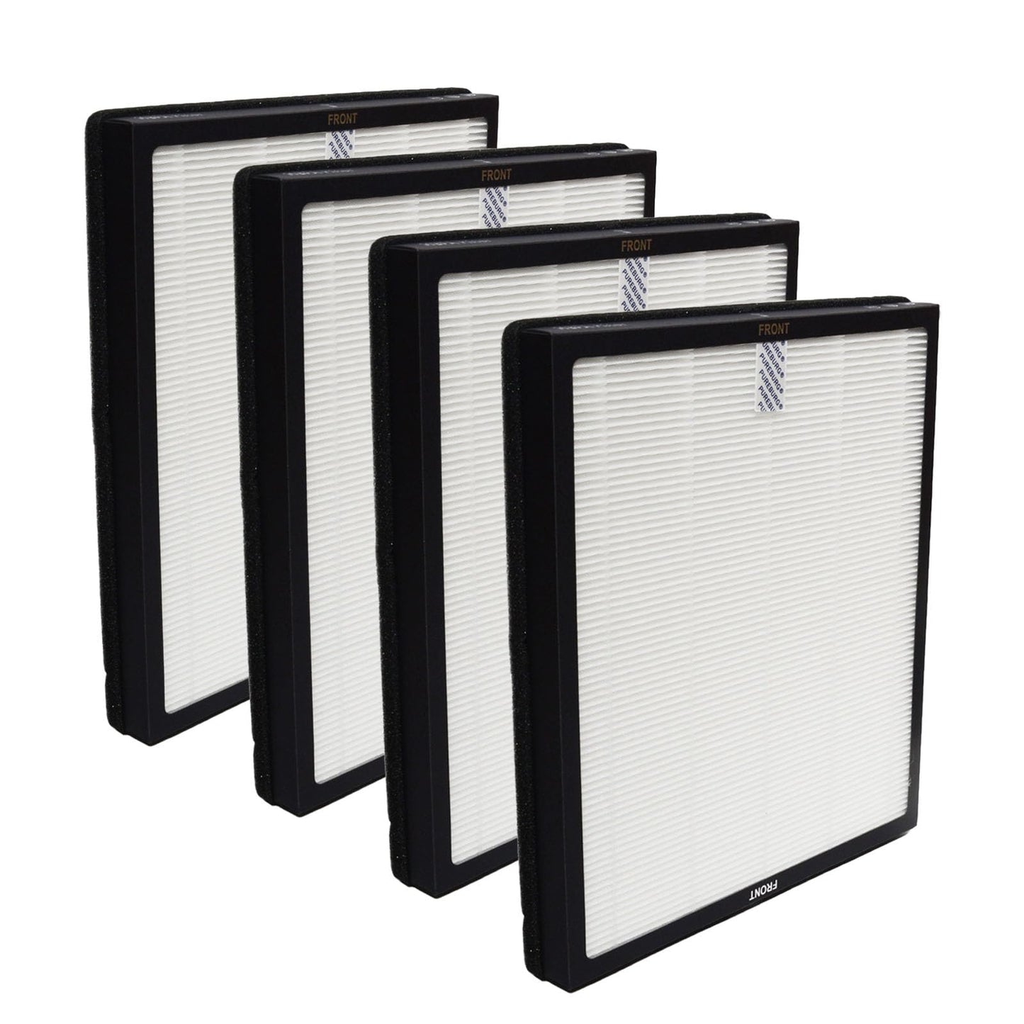 PUREBURG Replacement Filter Compatible with ECOSELF HAP603 Air Purifiers, H13 True HEPA and Activated Carbon Multi-Layer Filtration, Pack of 4