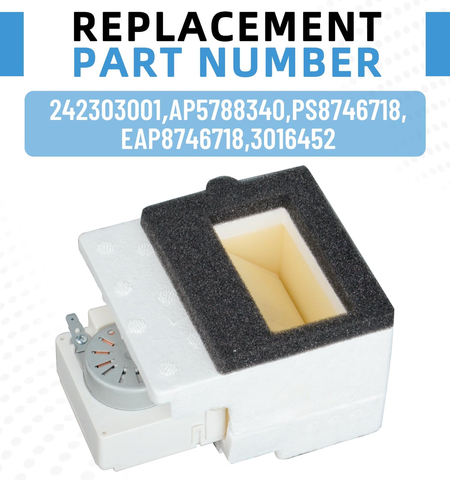 242303001 242283901 Refrigerator Damper Control Assembly Compatible with Frigidaire Crosley Replaces 3016452 AP5788340 PS8746718 EAP8746718 NTBE001ZA1 Fits DFH FFE FFH FFS LFS Series