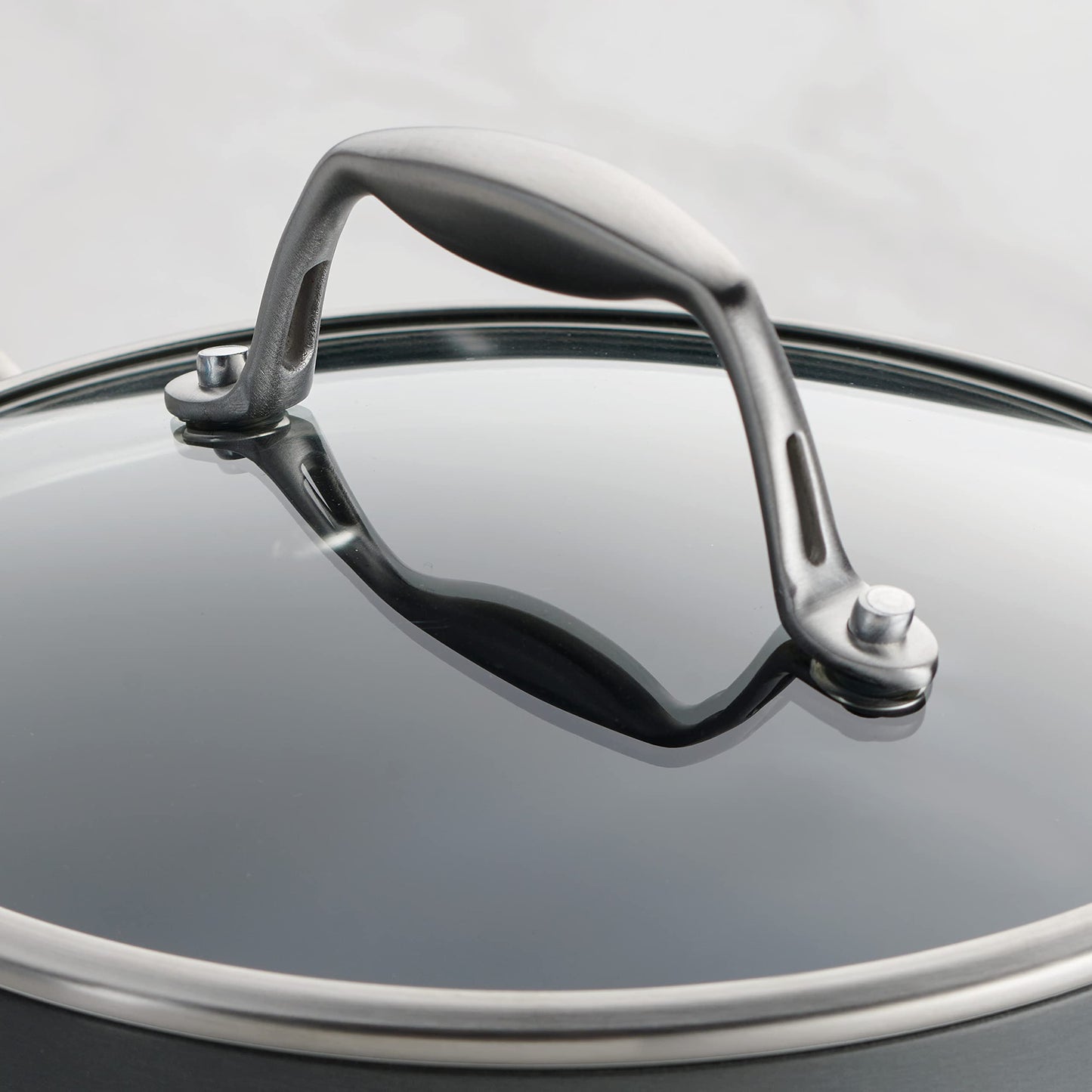 Tramontina OnyxPro Hard Anodized Non Stick 4-Quart Large Sauce Pan with Glass Lid, Oven Safe