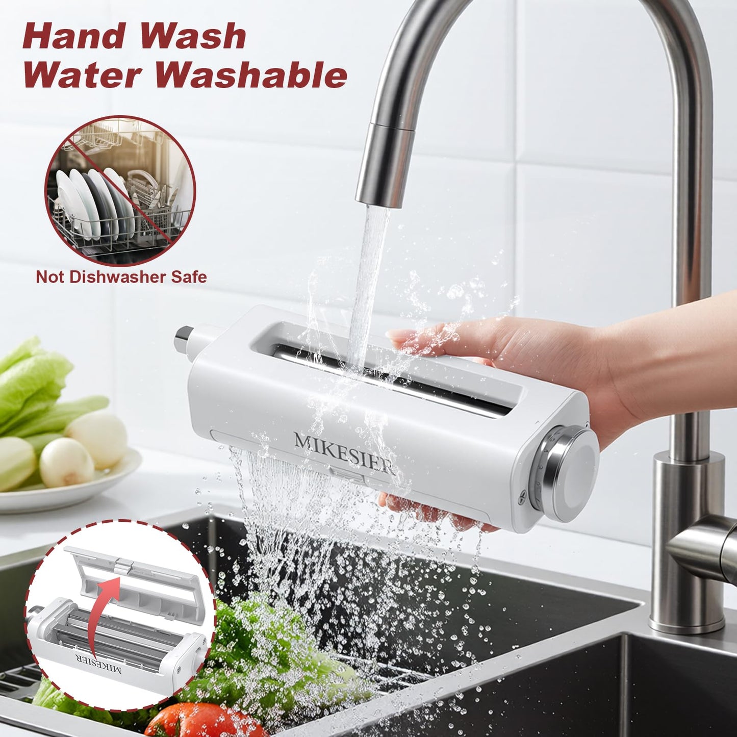 3 Pieces Pasta Maker Attachment for Kitchenaid Stand Mixers, Noodle Maker 3 PCs Set of Pasta Roller Fettuccine Cutter Spaghetti Cutter, Pasta Attachments Accessories with Cleaning Brush