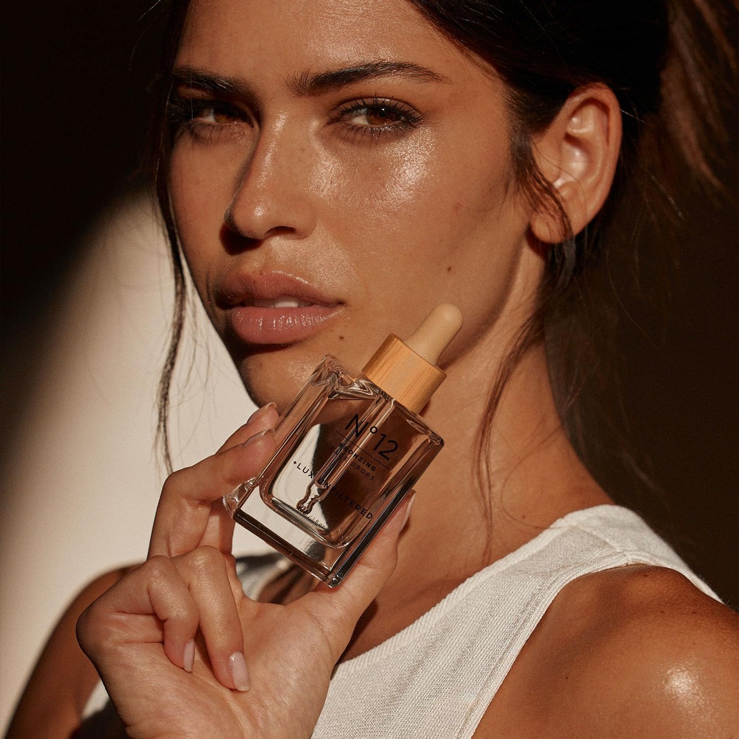 +Lux Unfiltered N°12 Face Tanning Drops - Fragrance Free Bronzing Drops for Face with Hyaluronic Acid, Vitamin E, & Passionfruit Oil - Cruelty Free & Vegan Self Tanner