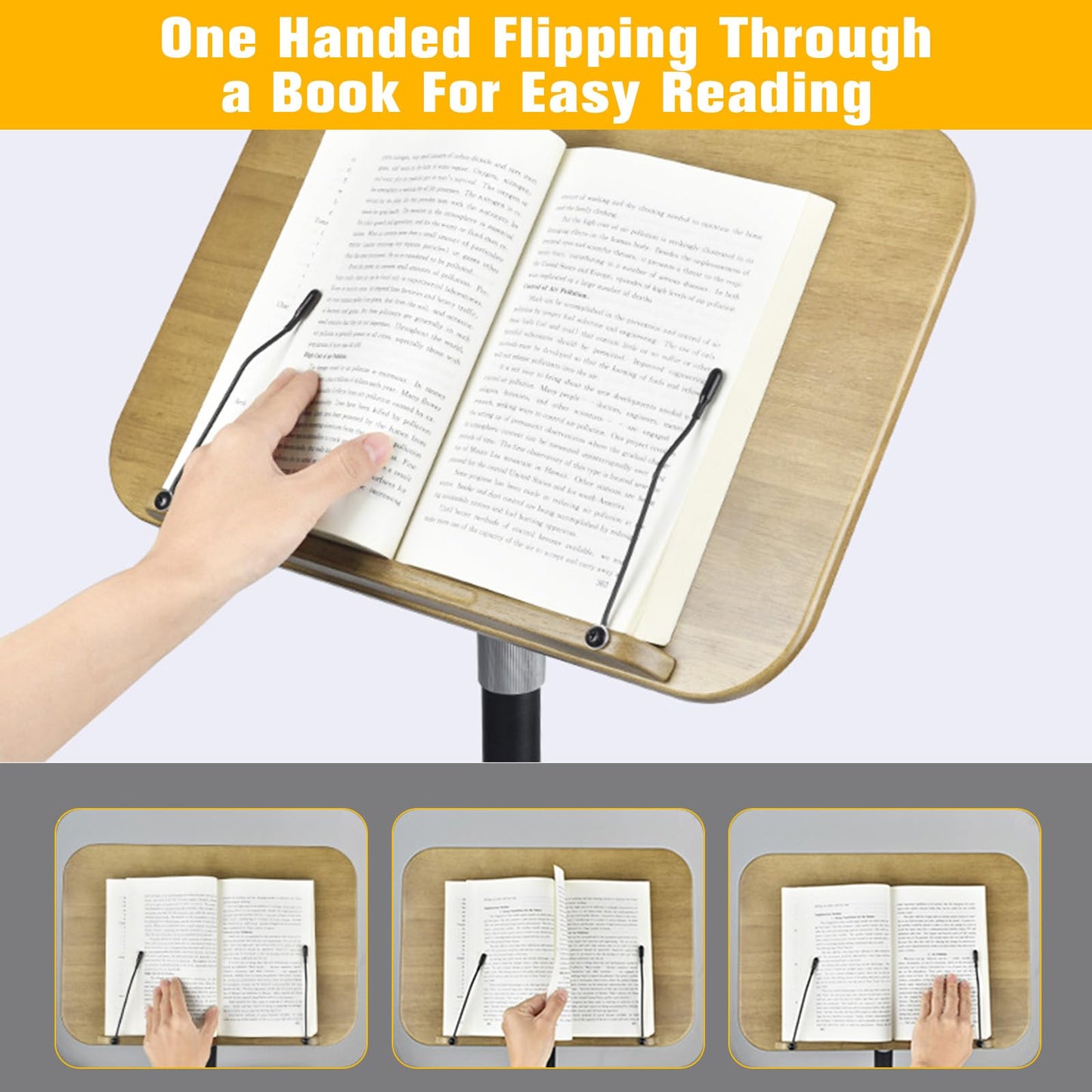 MAKUANG Music Stand for Sheet Music, 4-in-1 Book Holders for Reading Hands Free, Book Stand for Reading, Projector Stand with 180° Rotation Height Adjustable Book Holder Stand for Laptop - 170 cm